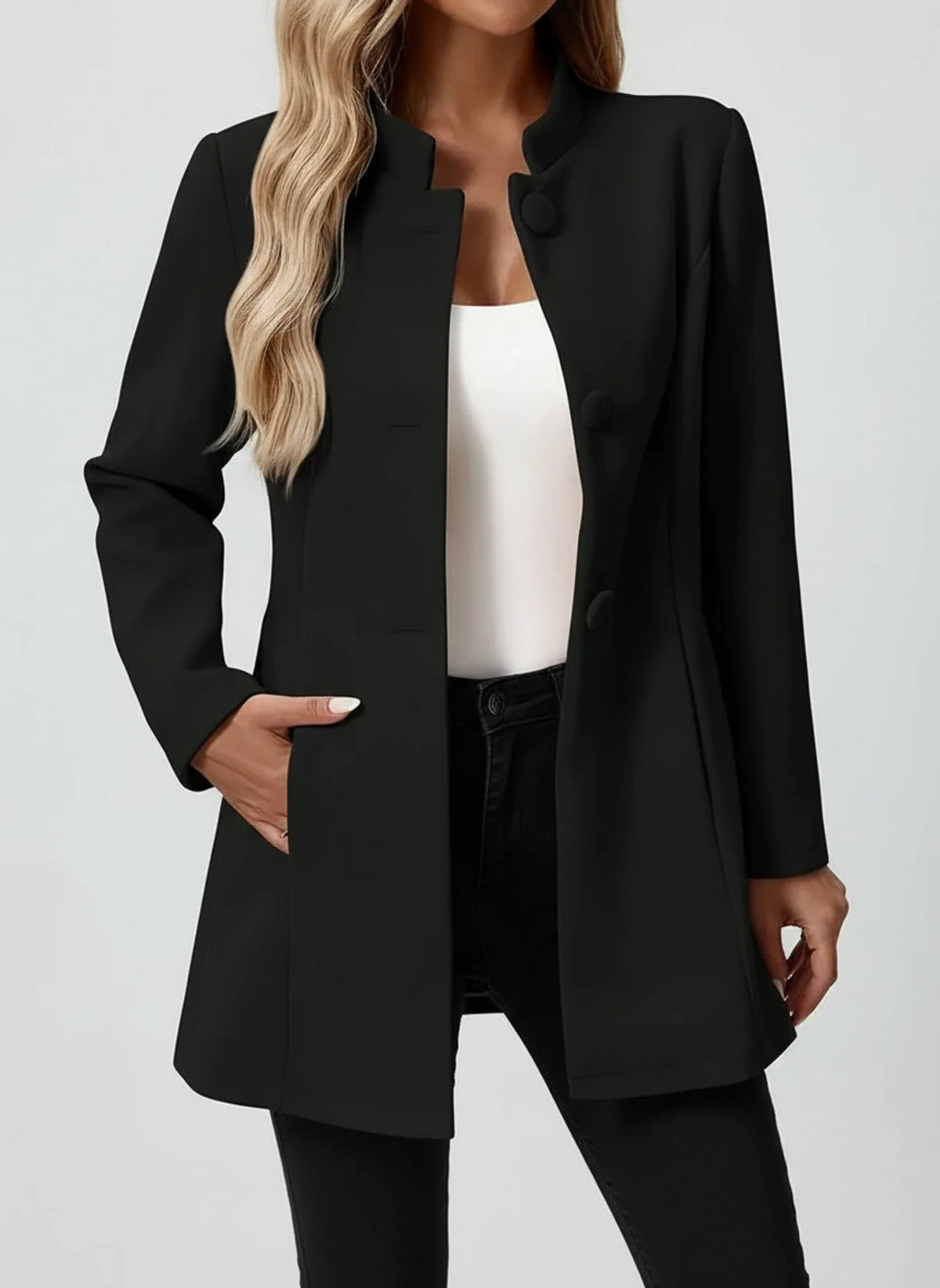 Women's Button-Front A-Line Jacket