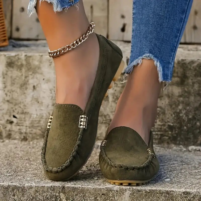 Women's Casual Slip-On Loafers – Breathable and Stylish