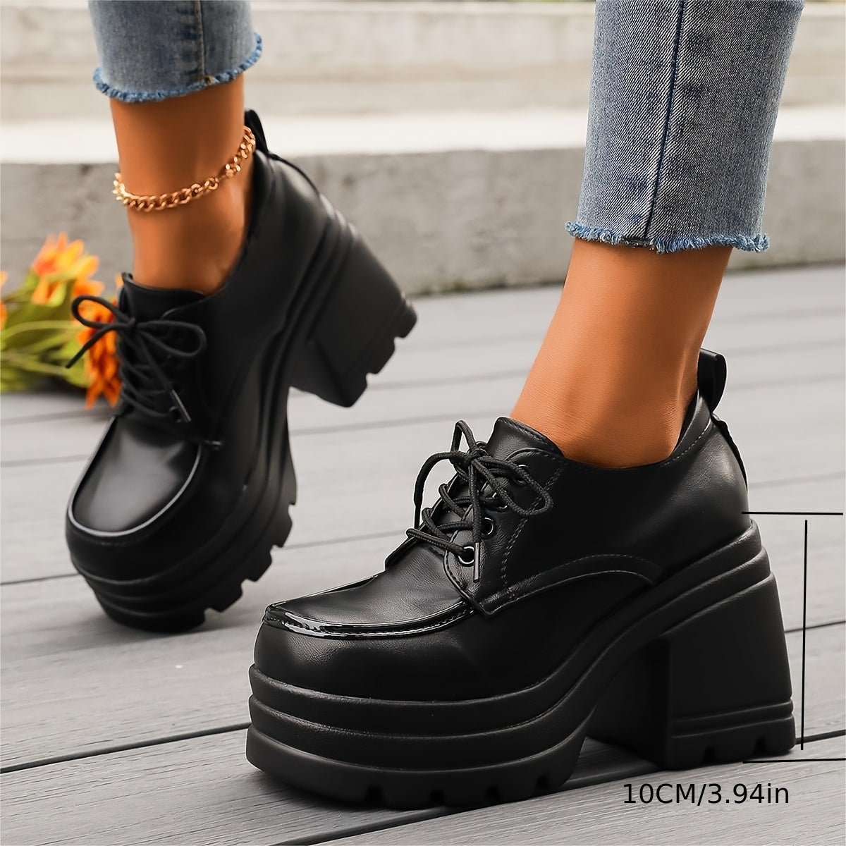 Women's Comfortable Chunky Platform Oxfords