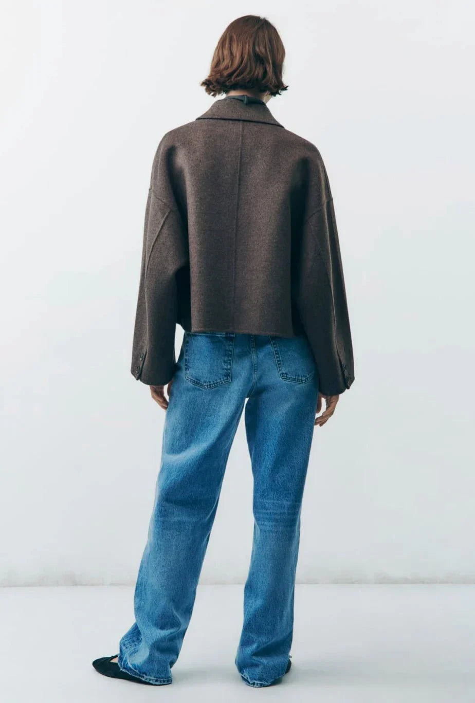 Women's Cropped Oversized Jacket