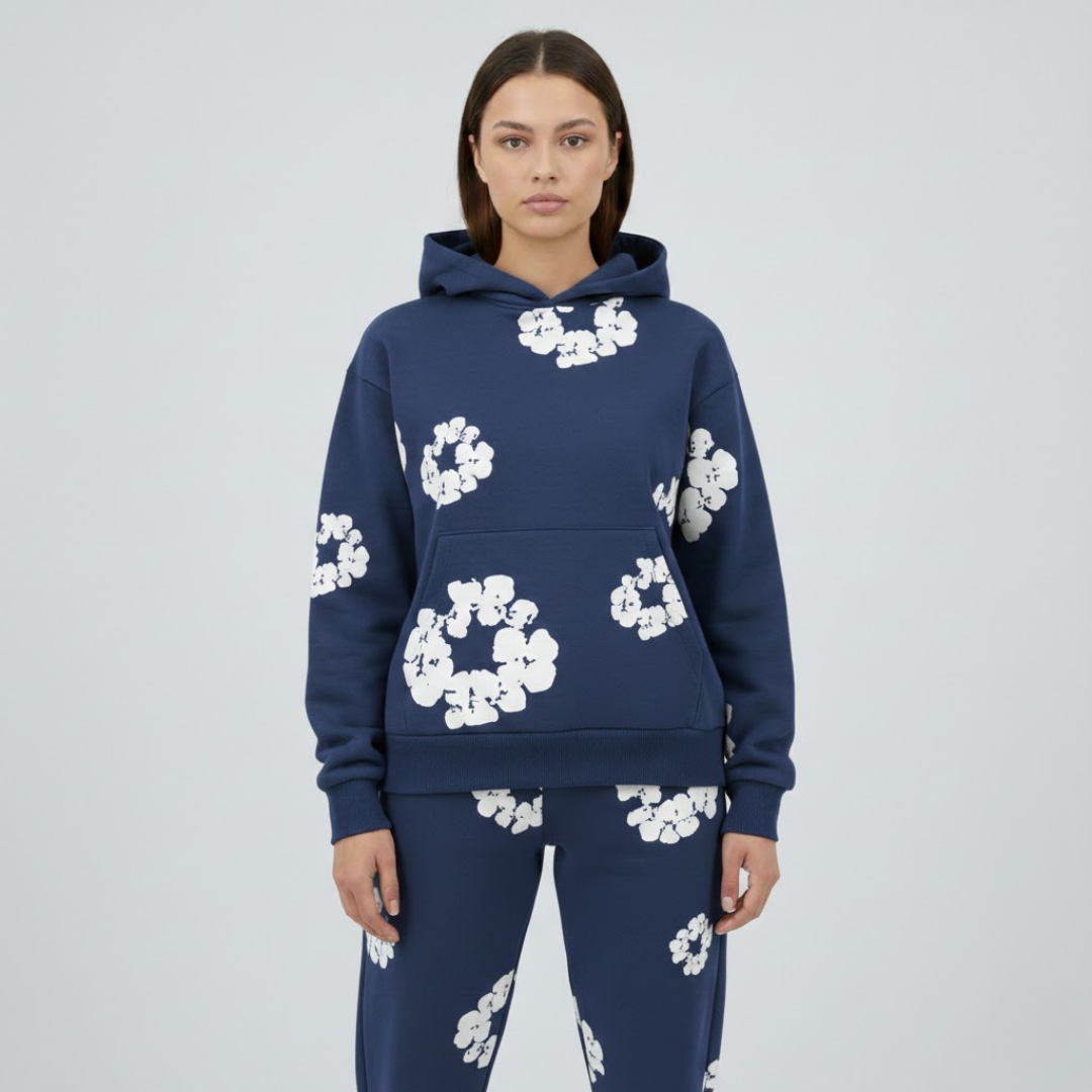 Women's Elegant Floral Pattern Tracksuit