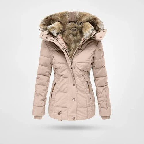 Women's Lined Padded Jacket with Hood