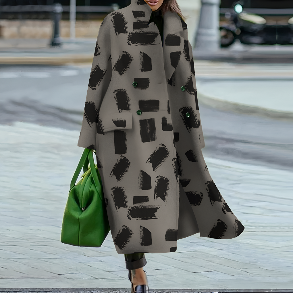 Women's Long Button-Up Trench Coat