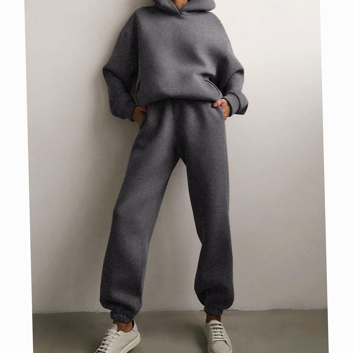 Women's Oversized Hoodie and High-Waist Jogger Two-Piece Set