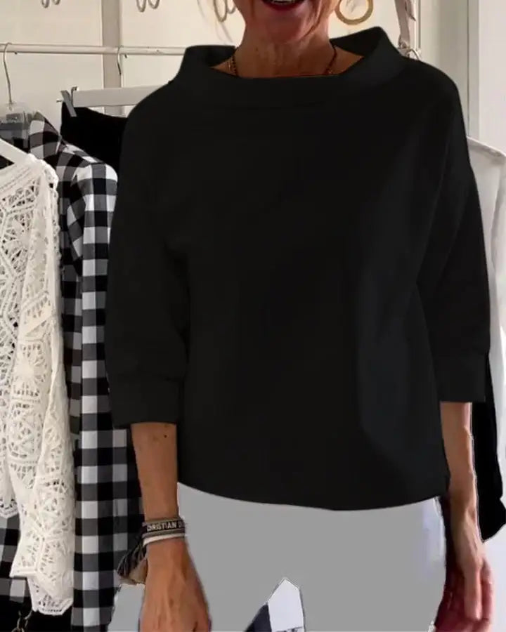 Women's Oversized Roll Neck Top