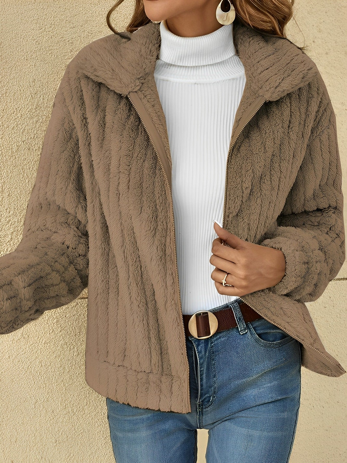 Women's Relaxed Fit Zip-Up Jacket