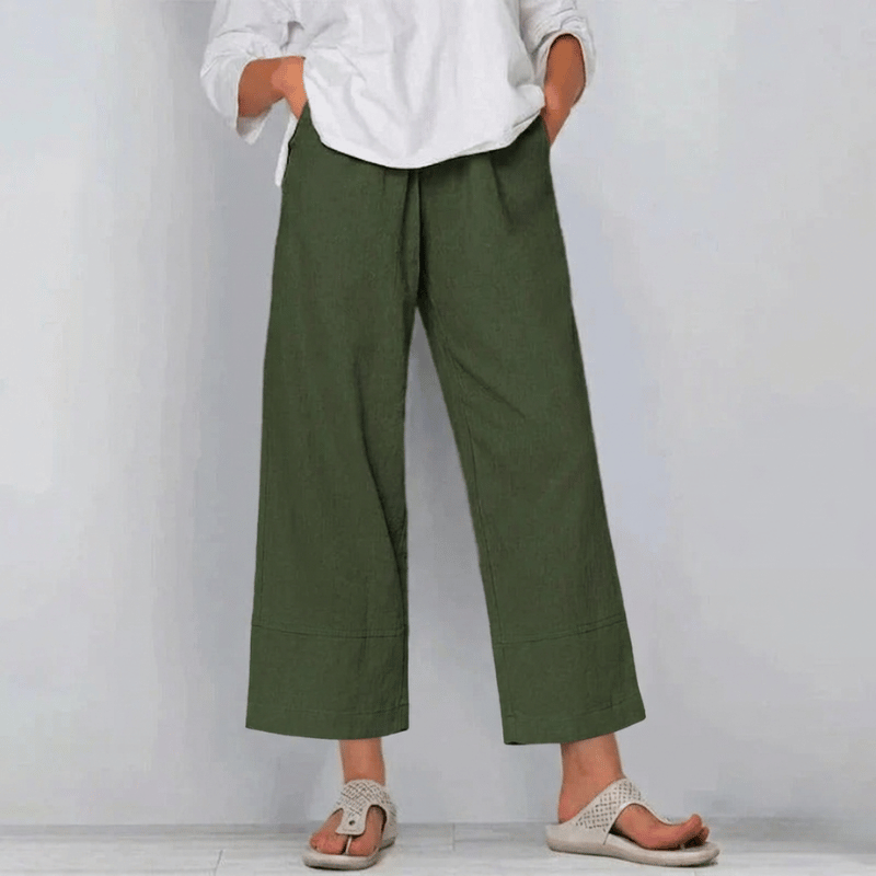 Women's Wide-Leg Linen Pants