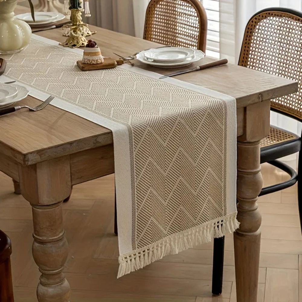 Zigzag Woven Table Runner