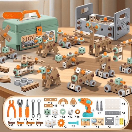 100-Piece Tool Set for Creative Children Aged 3 and Up