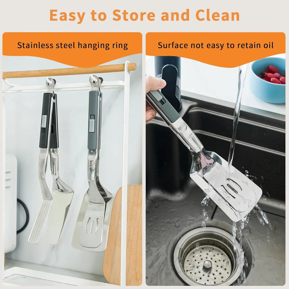 2-In-1 Grill Tongs – Grab and Flip