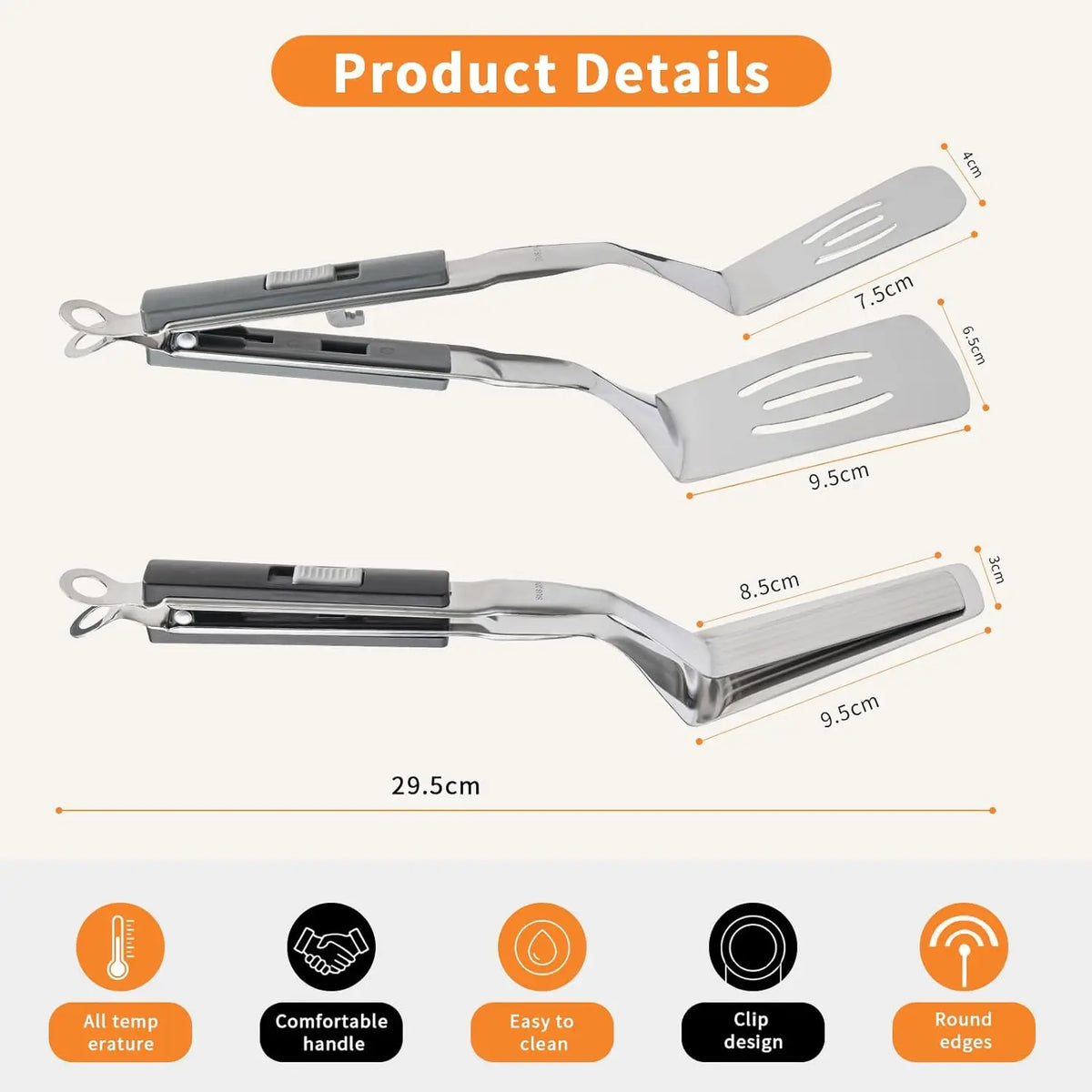 2-In-1 Grill Tongs – Grab and Flip