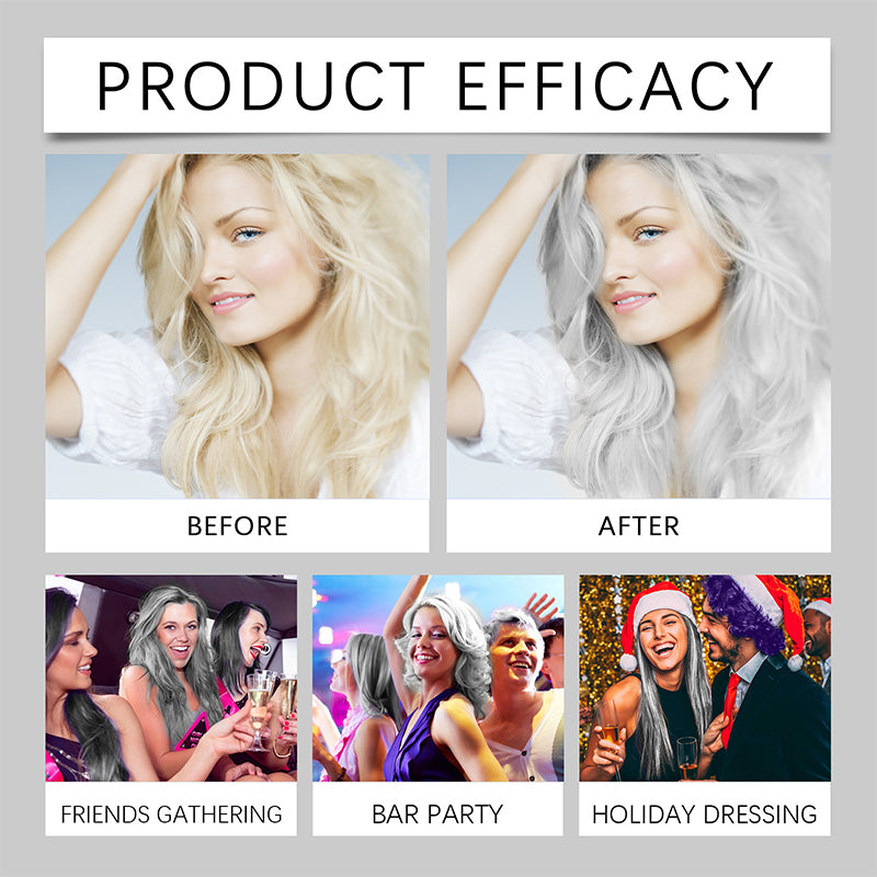 2-In-1 Natural Essence Extract Silver Hair Dye