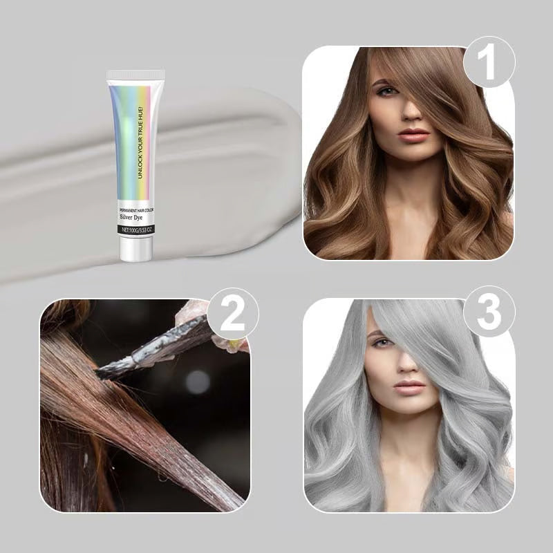 2-In-1 Natural Essence Extract Silver Hair Dye
