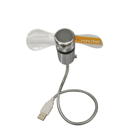2-In-1 USB Fan with LED Clock Display