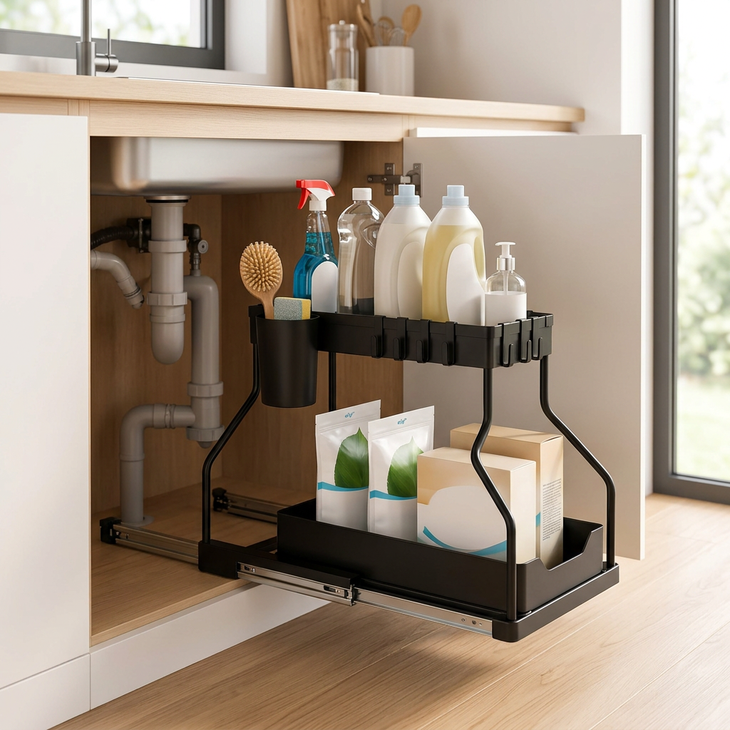 2-Tier Pull-Out Under-Sink Organizer