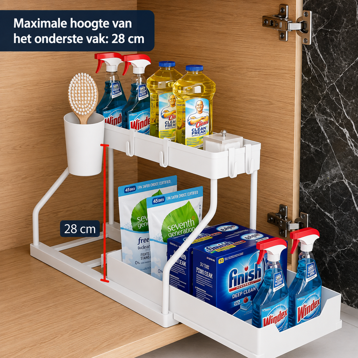 2-Tier Pull-Out Under-Sink Organizer