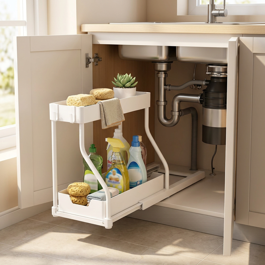 2-Tier Pull-Out Under-Sink Organizer