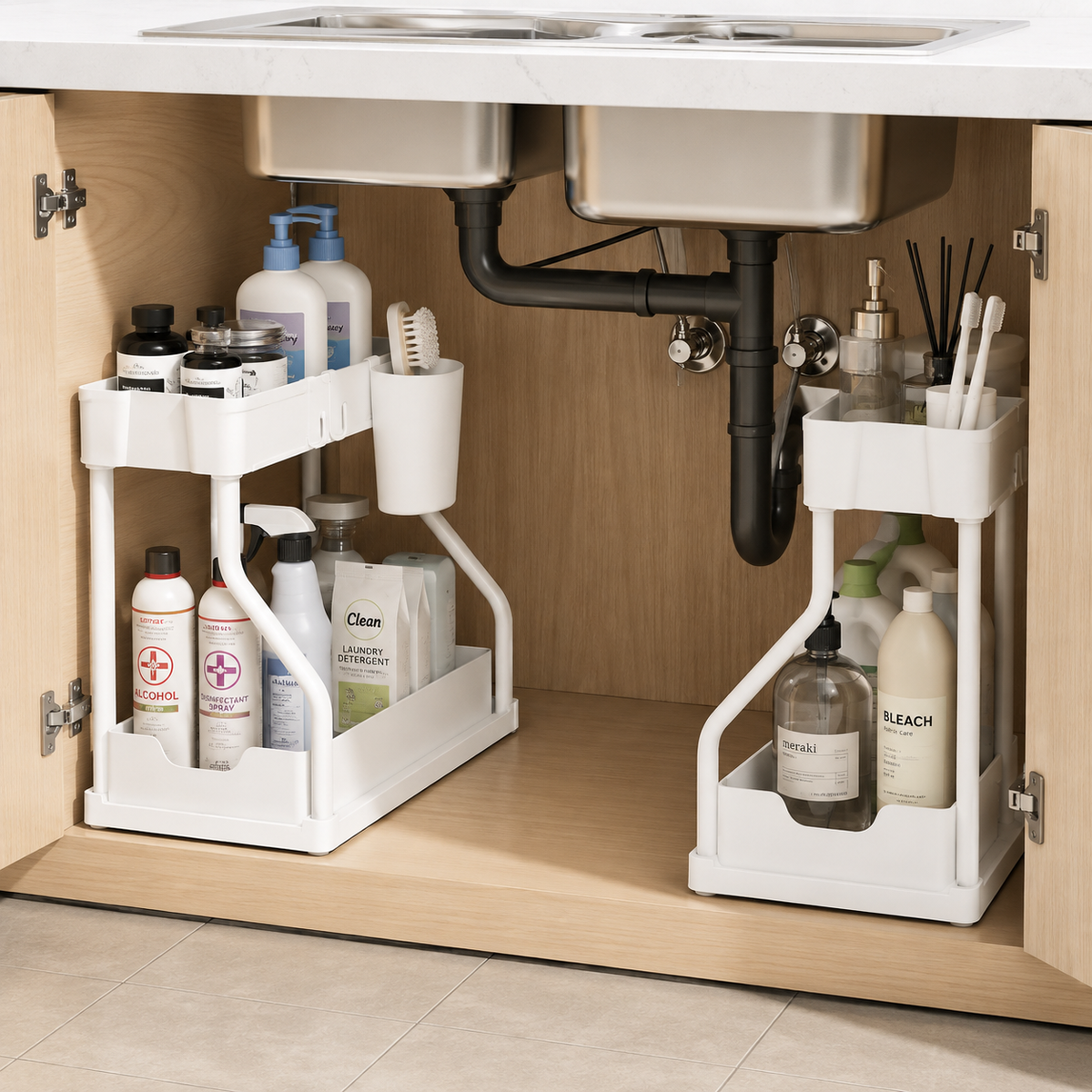 2-Tier Pull-Out Under-Sink Organizer