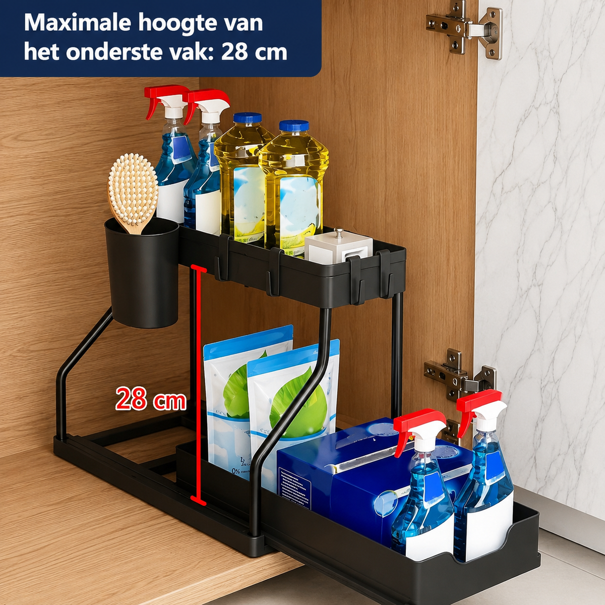 2-Tier Pull-Out Under-Sink Organizer