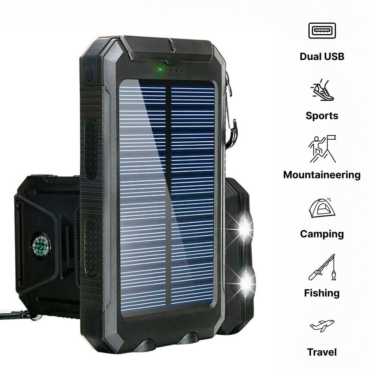 20000MAh Waterproof Solar Charger for Outdoor Use