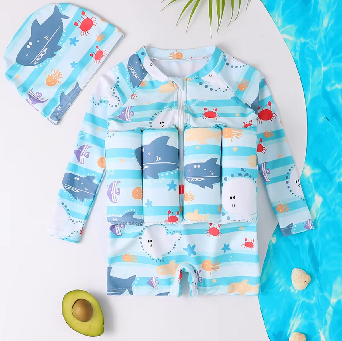 3-In-1 Swimming Float Vest with UPF 50+ UV Protection