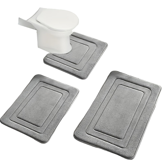 3-Piece Non-Slip Absorbent Bathroom Mat Set