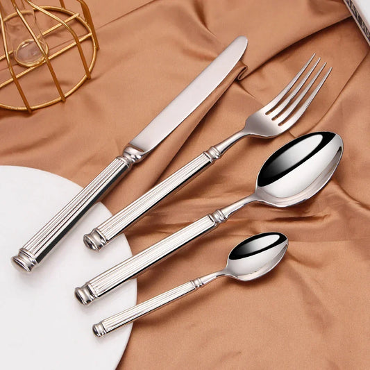 304 Stainless Steel Cutlery Set – Mirror Finish Silverware for Everyday & Formal Dining