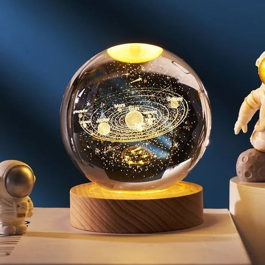 3D Planetary Crystal Ball Lamp