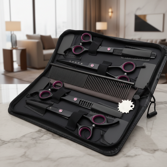 4-Piece Professional Pet Grooming Scissors Set for Dogs and Cats