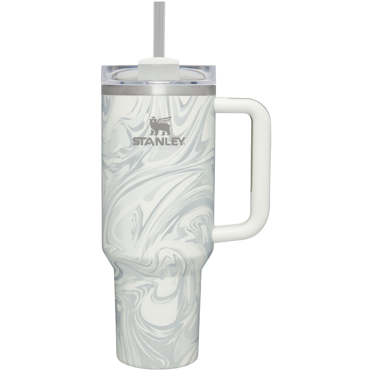40 Oz Insulated Stainless Steel Travel Mug with Handle & Straw - Leakproof