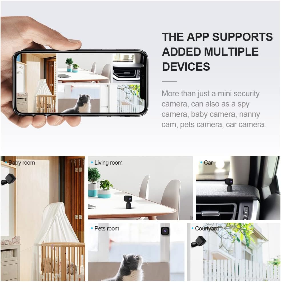 4K WiFi Mini Security Camera Indoor Hidden Camera with Night Vision