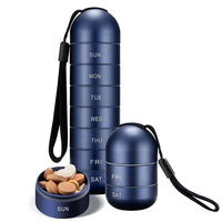 7-Day Portable Aluminum Pill Case – Compact Weekly Medication Organizer