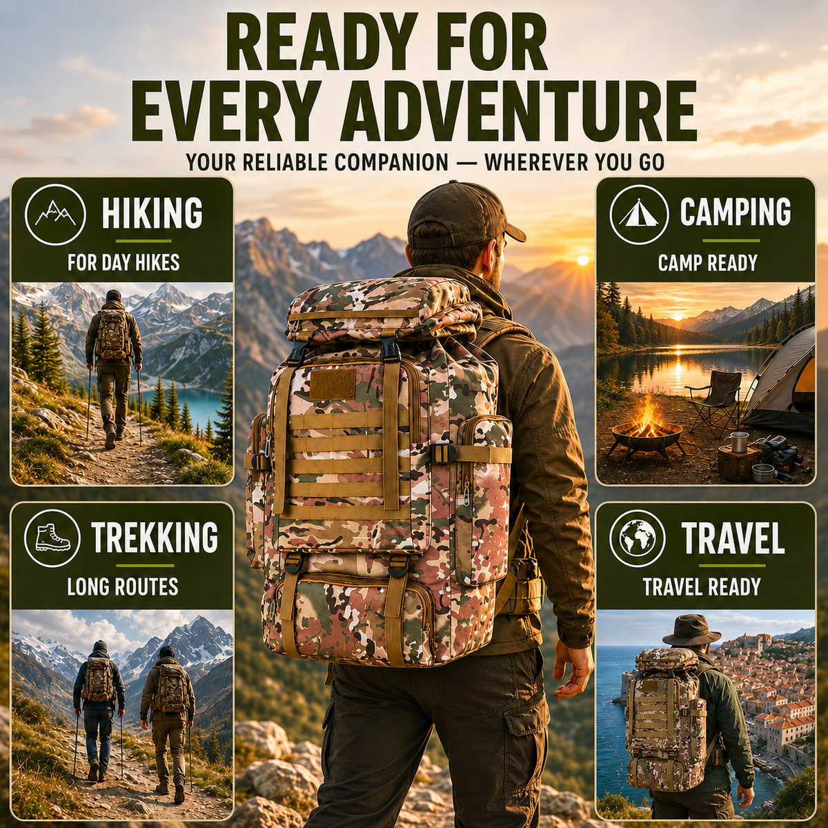 80 Liter Trekking Backpack