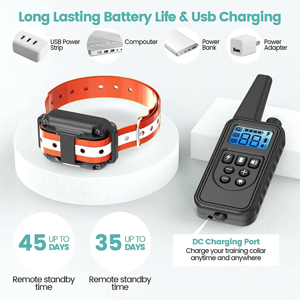800M Rechargeable Electric Dog Training Collar