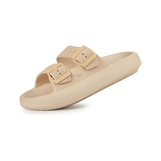 Adjustable Dual-Buckle Comfort Slides