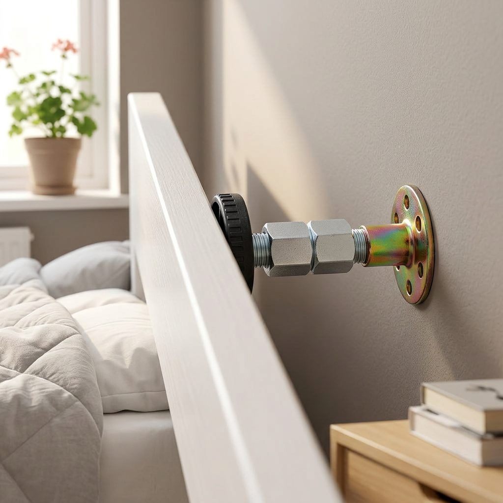 Adjustable Headboard Stopper for Bed Stability