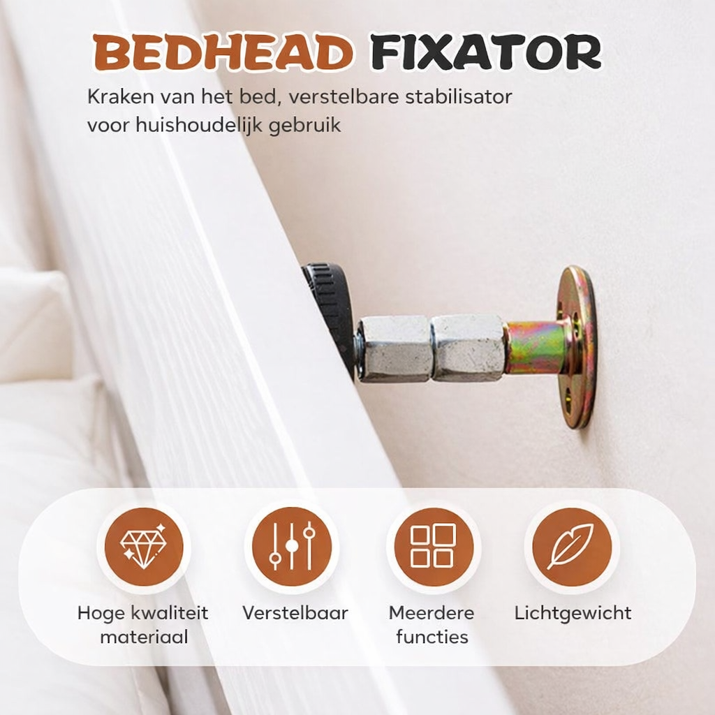 Adjustable Headboard Stopper for Bed Stability