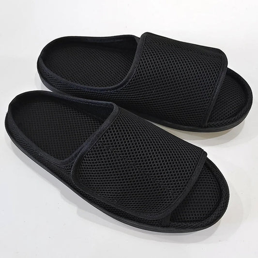 Adjustable Open-Toe Slippers for Swollen Diabetic Feet
