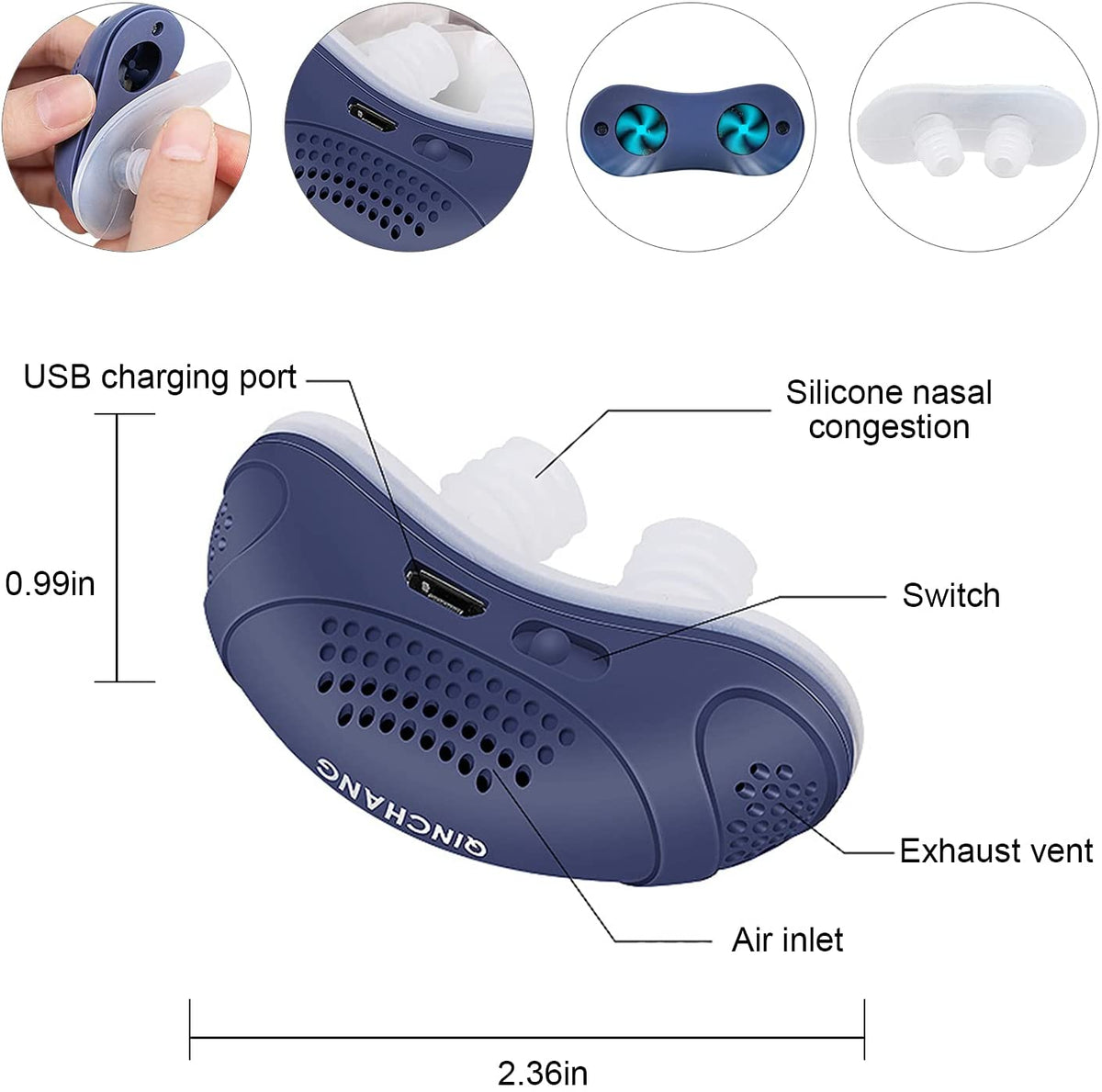 Anti-Snoring Device - Hose-Free & Mask-Free CPAP Micro-Concentrator
