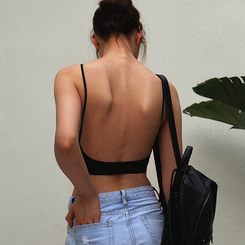 Backless Lace Bralette with Wireless Lift