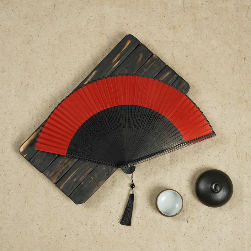 Bamboo Satin Hand Fan