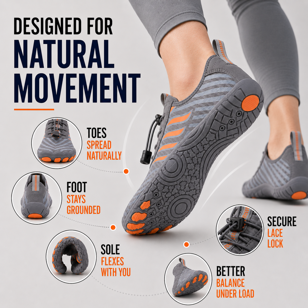 Barefoot Gym Shoes | Flat Sole Training Shoes
