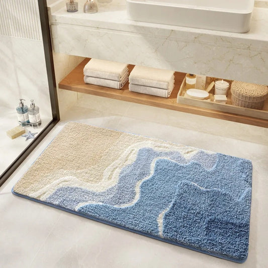 Beach Footprints Accent Bath Rug