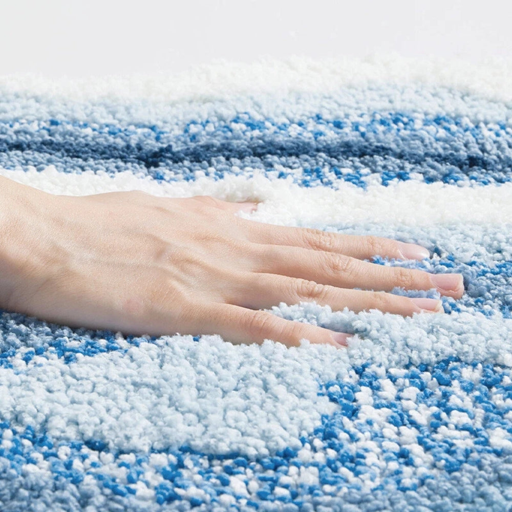 Beach Footprints Accent Bath Rug