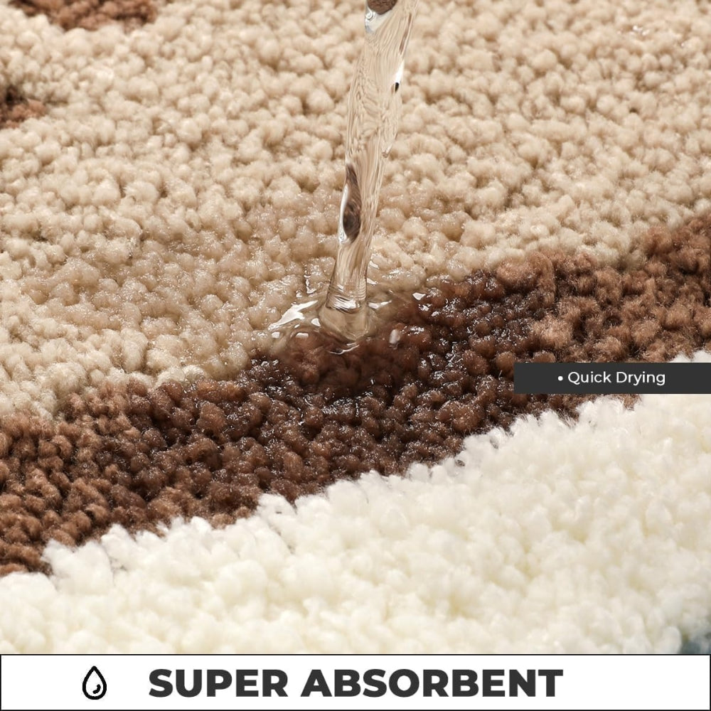 Beach Footprints Accent Bath Rug