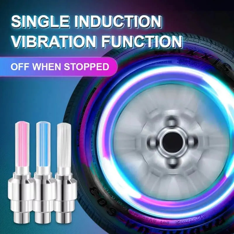 Bicycle Valve LED Lights for Night Riding
