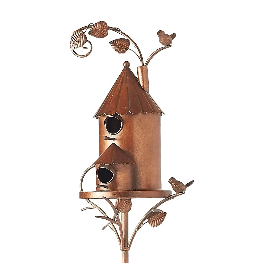 Birdhouse on a Post for Garden and Patio