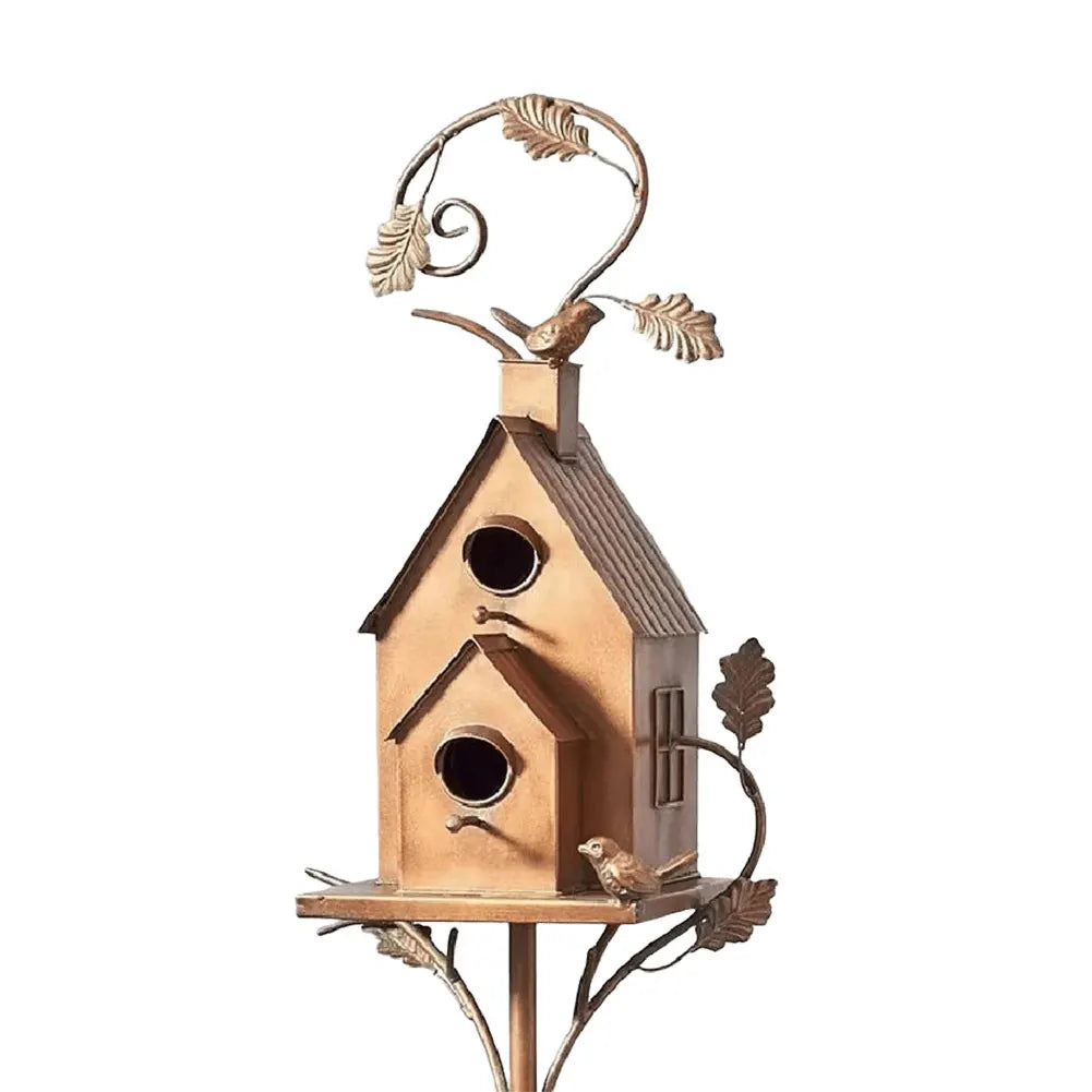Birdhouse on a Post for Garden and Patio