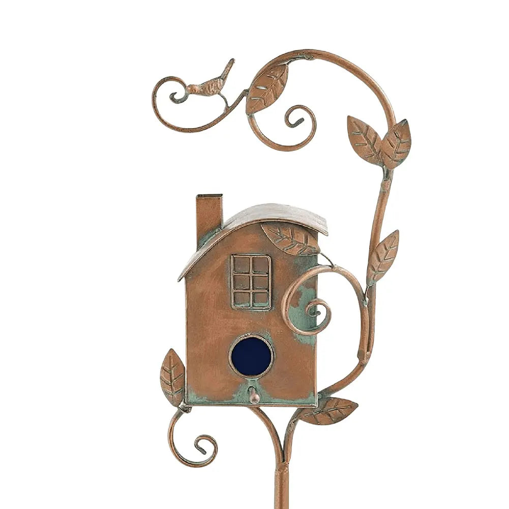 Birdhouse on a Post for Garden and Patio