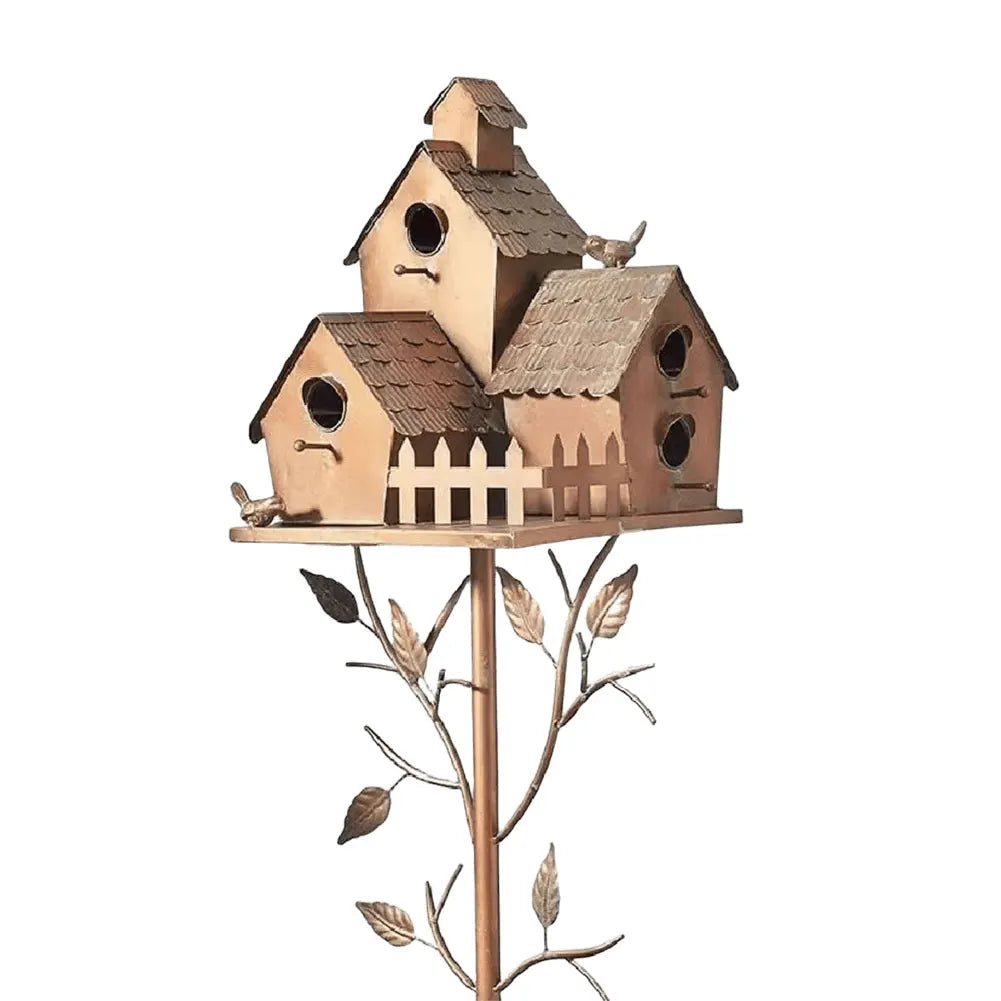 Birdhouse on a Post for Garden and Patio